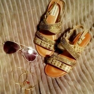 Jeweled gladiator sandals